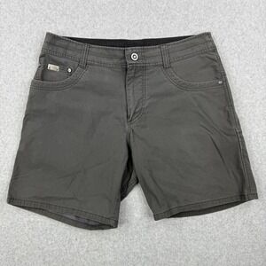 Kuhl Shorts Mens 33 Gray Vintage Patina Dye Cargo Trail Hiking Outdoors Gorpcore
